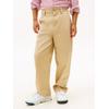 Chinohose TOMMY HILFIGER "PLEATED CHINO PANT", Jungen, Gr. 10 (140), N-Gr, gold (gentle gold), Web, Obermaterial: 96% Baumwolle, 4% Elasthan, unifarben, casual, regular fit lang, Hosen, für Kinder bis 16 Jahre, mit Bundfalten