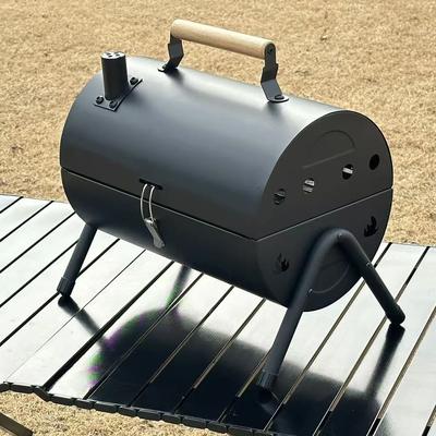 Portable Charcoal Grill Small Tabletop Barbecue Grill with Extra Thick Steel, for Outdoor Camping Backyard Party BBQ Cooking