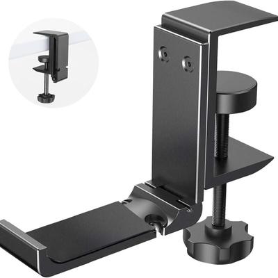 Faltbarer Kopfhörerhalter aus Aluminium, verstellbarer Headset-Hakenhalter, Schwarz - Lntyq Image