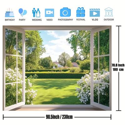 TEMU 1pc Polyester Backdrop, Cartoon Photo , Birthday Party Background, Ideal For Photography & Photo Booth