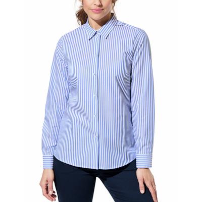 Walbusch Damen Bügelfrei-Hemdbluse Everyday Blau gestreift Image