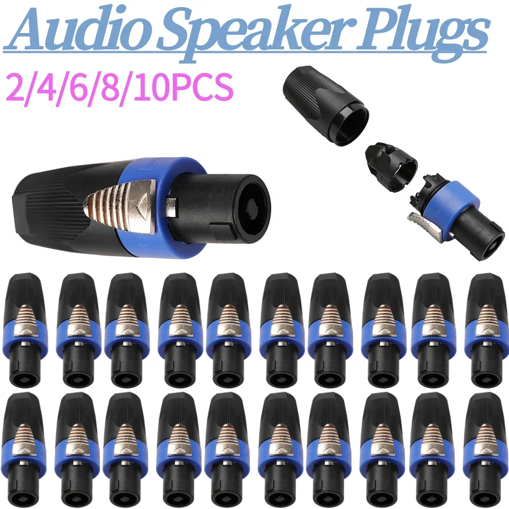 Audio-Lautsprecher-Stecker-Anschlüsse, Outdoor-Musik-Hörenszubehör, 2/10 x 4-poliges Zubehör für Neutrik Speakon NL4FC Image