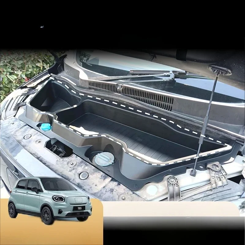 Für Leapmotor T03 2024 2025 2026 Zubehör Auto Styling Vorderen Kofferraum Lagerung Box Front Kabine Lagerung Box Motorhaube Schutz Image