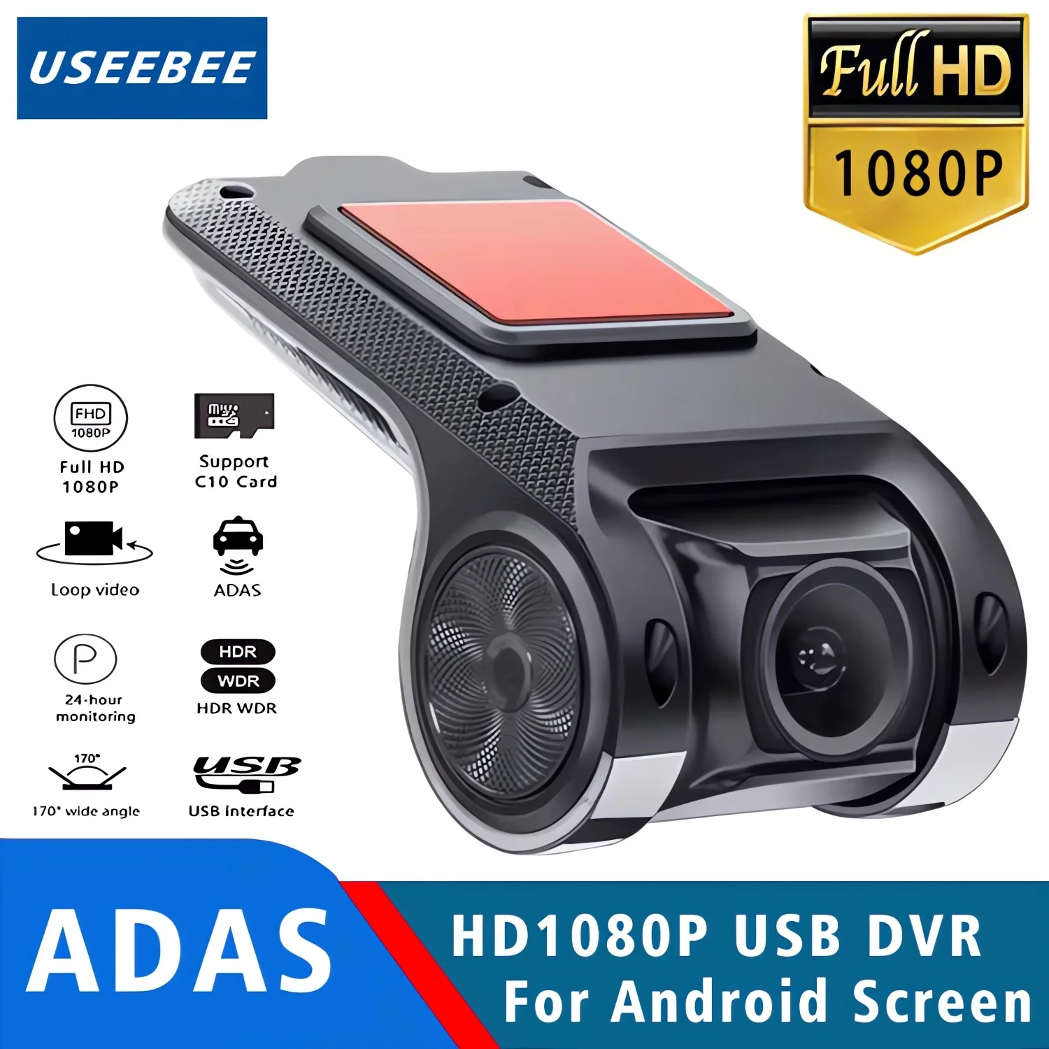 HD Auto DVR Dash Cam ADAS Video 720P/1080P USB Dashcam Auto Drive Recorder für Android Multimedia Player DVD Voice Alarm Image