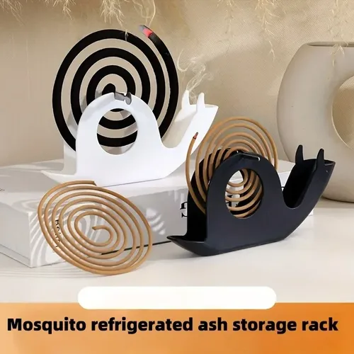 Support d'encens anti-moustiques d'escargot, Style ancien, plaque d'encens anti-moustiques en plastique créative pour la maison et l'extérieur, ignifuge et dépoussiérage