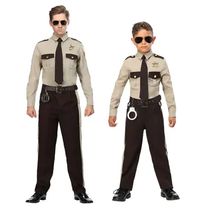 Halloween Polizist Kostüme Cosplay Leistung Erwachsene männliche amerikanische Sheriff Polizei Patrouille Ziverkleidung Sets Party Performance Image