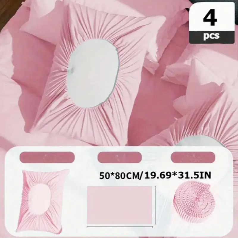 4 teile/satz Einweg Kissenbezug Schmutz-Proof Universal Fit Für Hotel Schönheit Salon Reise Kein Kissen Kern Enthalten Tragbare Liefert Image