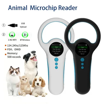 USB/2.4G Wireless/Bluetooth Animal Tag Reader RFID Ear Tag Scanner Animal Microchip Reader Pet Identity Recognizer