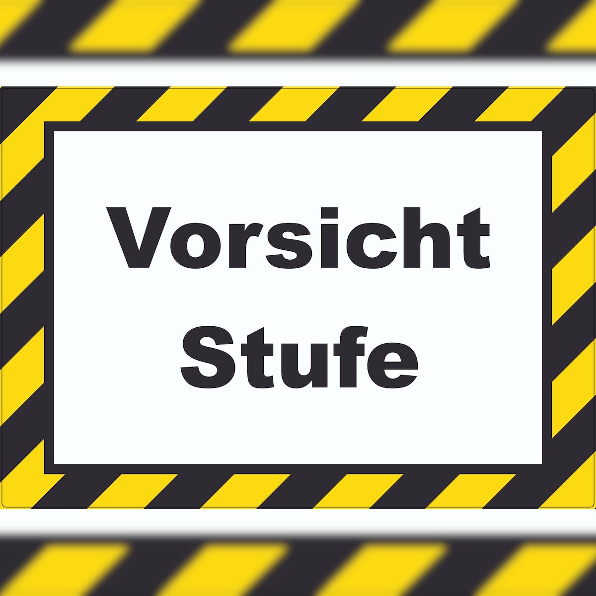 HB-Druck Vorsicht Stufe Aufkleber A9 (37x52mm) Image