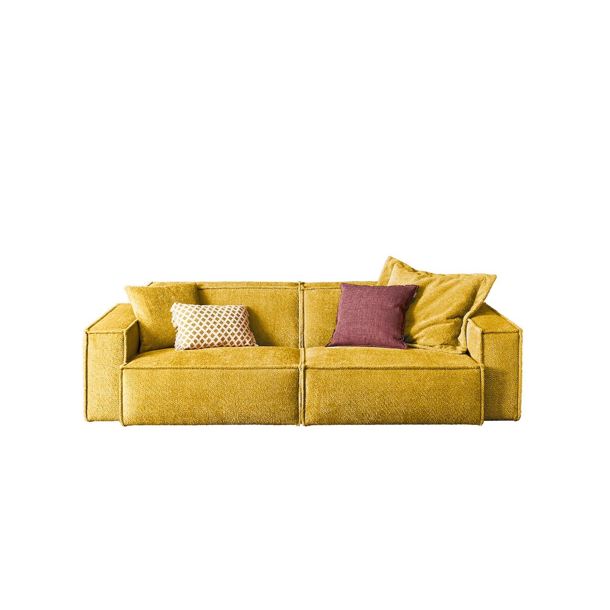 KAWOLA Sofa SAMU 3-Sitzer Stoff gelb Image