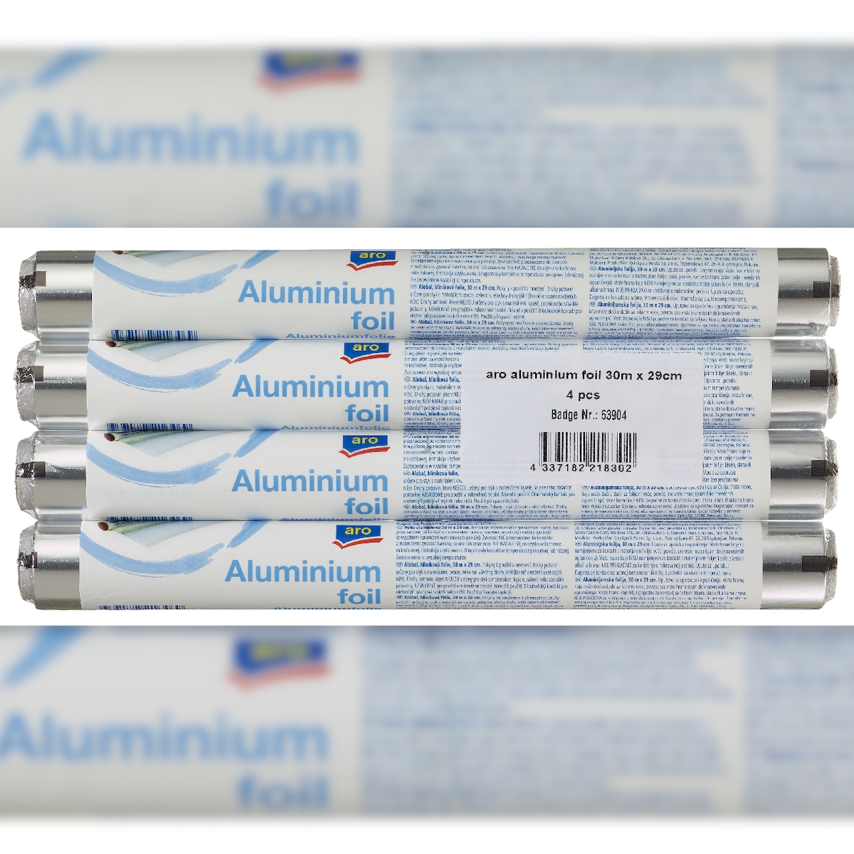 aro Alufolie, 30 m x 29 cm, 10 µm, 4 Rollen Image