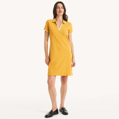 Nautica Women's Deck Polo Dress Gold, S