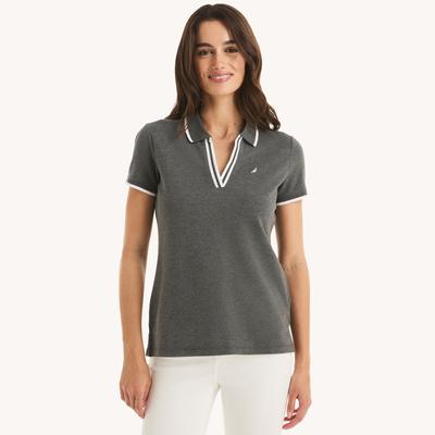 Nautica Women's Deck Polo Astral Grey, S