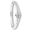 Goldring ONE ELEMENT "Zirkonia Ring aus 333 Weißgold Zirkonia Ring aus 333 Weißgold" Gr. 54, silber, Fingerringe, Damen, 54,mit Zirkonia, Weißgold 333-Gold, Weißgold 333, Gold, für Damen – klassisch & elegant im Design
