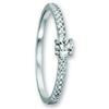 Goldring ONE ELEMENT "Zirkonia Ring aus 333 Weißgold Zirkonia Ring aus 333 Weißgold" Gr. 51, silber, Fingerringe, Damen, 51,mit Zirkonia, Weißgold 333-Gold, Weißgold 333, Gold, für Damen – klassisch & elegant im Design