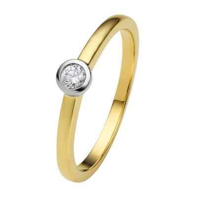 Diamantring ONE ELEMENT "0.1 ct Diamant Brillant Ring aus 585 Gelbgold" Gr. 59, gold, Fingerringe, Damen, 59, 0,1 ct, Gelbgold 585-Gold-Diamanten, Gelbgold 585, Gold, Diamanten, edles Design – modisch & dezent zugleich Image