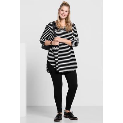 Leggings SHEEGO, Damen, Gr. 44, Normalgrößen, schwarz, 95% Baumwolle, 5% Elasthan, unifarben, Hosen Image