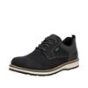 Schnürschuh RIEKER, Herren, Gr. 47, schwarz, Lederimitat, Textil, klassisch, Schuhe, Business Schnürer, Halbschuh, Casual Sneaker mit Innenreißverschluss
