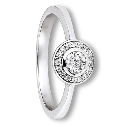 Silberring ONE ELEMENT "Zirkonia Ring aus 925 Silber Zirkonia Ring aus 925 Silber" Gr. 52, silber, Fingerringe, Damen, 52,mit Zirkonia, Silber 925 (Sterlingsilber), edles Design – modisch & dezent zugleich Image