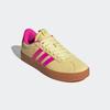 Sneaker ADIDAS SPORTSWEAR "VL COURT 3.0", Gr. 42,5, powder gelb, shock pink, gold metallic, Leder, Synthetik, sportlich, Schuhe, inspiriert vom Design des adidas samba