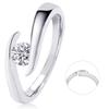 Diamantring ONE ELEMENT "0,25 ct Diamant Brillant Spannfassung Ring" Gr. 54, silber, Fingerringe, Damen, 54, 0,25 ct, Weißgold 585-Gold-Diamanten, Weißgold 585, Gold, Diamanten, aus 585 Weißgold – für Damen – elegant, modern & vielseitig kombinierbar