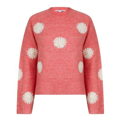 Jumpers Gooseberry Women's Drop Shoulder Embroidered Crew Neck Rib Knit Jumper in Confetti - Amara Reya / XL - Tokyo Laundry