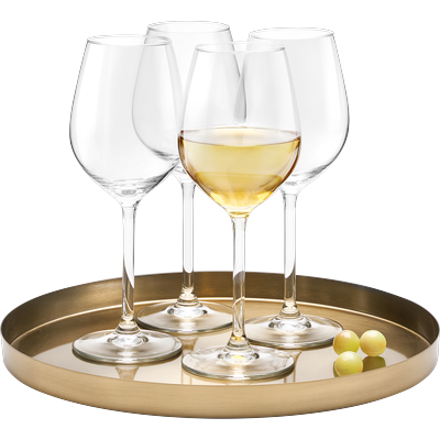 Weinglas VAN WELL "Ida", transparent (klar), B:8,5cm H:22,4cm, Glas, Trinkgefäße, spülmaschinengeeignet, 38 cl, 4-teilig Image