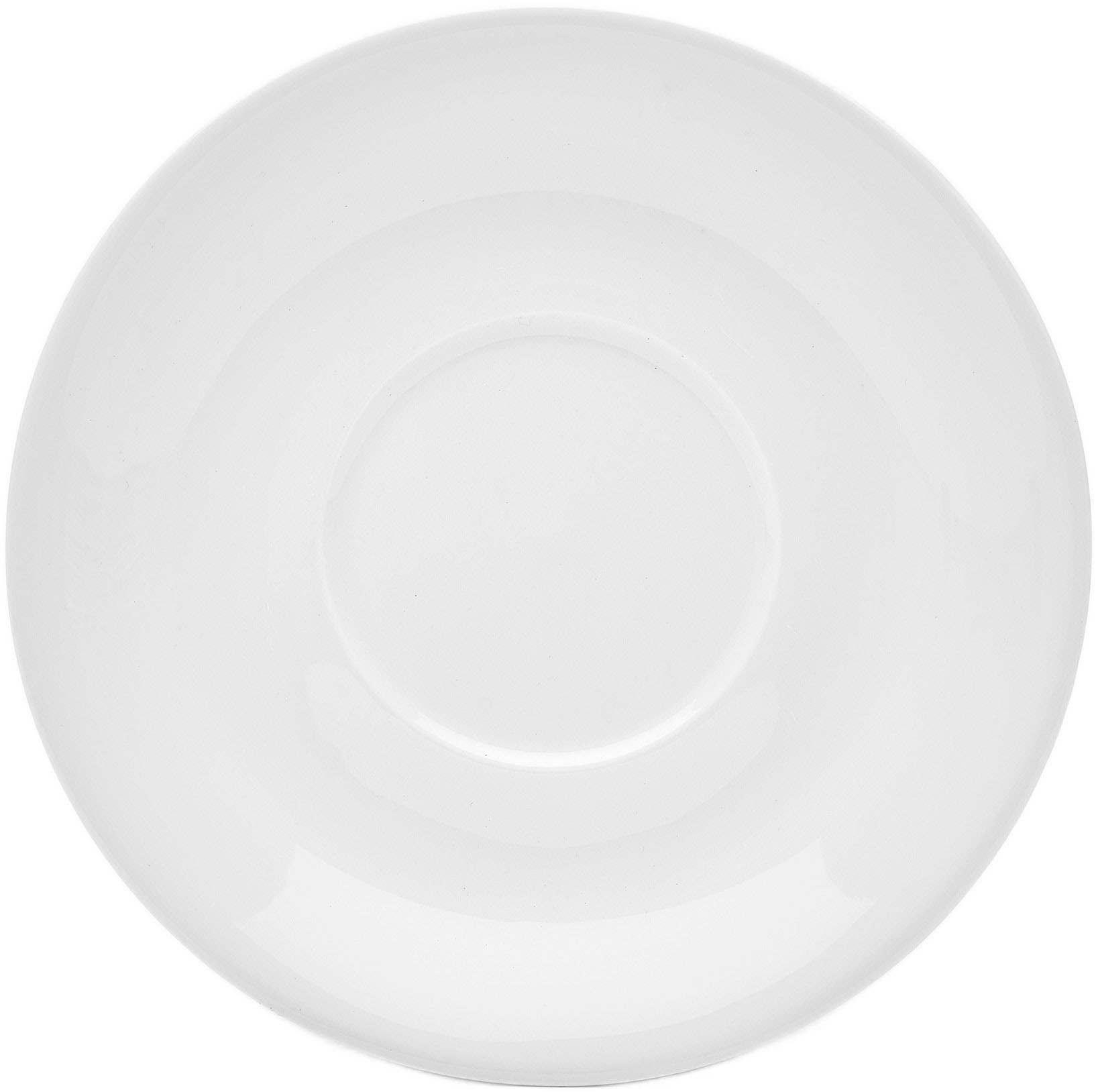 Untertasse VAN WELL "Trend", weiß, B:17cm H:2cm L:17cm Ø:17cm, Porzellan, Speiseteller, Porzellan, spülmaschinenfest und mikrowellengeeignet, Ø 17 cm