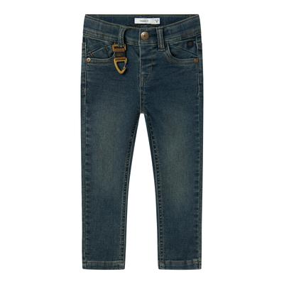 Slim-fit-Jeans NAME IT "NMMTHEO DNMTHAYER 2689SWE KEY PANT NOOS", Jungen, Gr. 98, N-Gr, vintage dunkelblau denim, Denim/Jeans, Obermaterial: 70% Baumwolle, 27% Polyester, 3% Elasthan, unifarben, casual, slim fit, Jeans Image