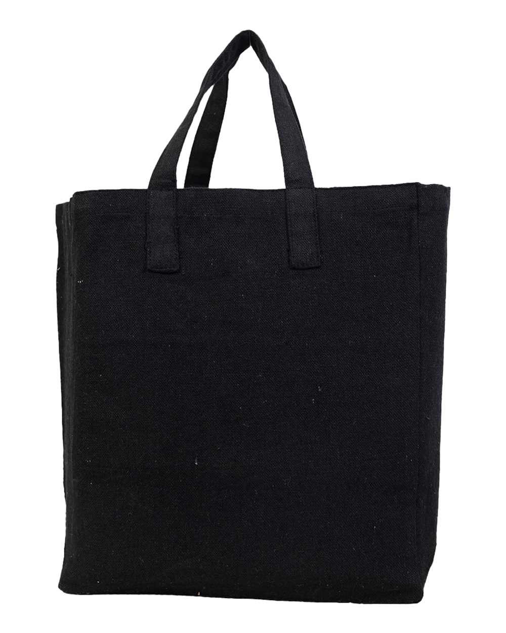 Q-Tees S900 Sustainable Grocery Bag in Black | Canvas