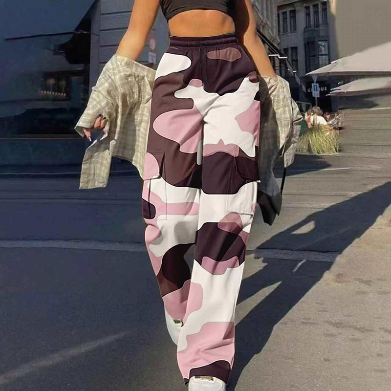 Women's EU / US Size Straight Casual / Sporty Athleisure Full Length Natural Patchwork Azure Wine Depression Green Spring Grass Green Spring, Fall, Winter, Summer