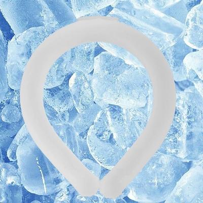 Portable Neck Cooling Tube, Reusable Gel Ice Pack Cooling Ring for Summer, Wearable Neck Massager with Sunstroke Prevention
