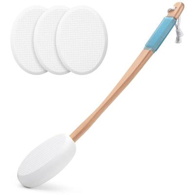 Sollbry - Rücken-Fußlotions-Applikator, 4 austauschbare Pads mit 1 langen Griff, Image