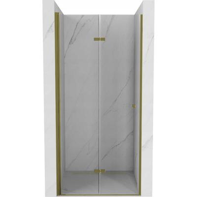 Lima Faltduschtür 70 cm, Transparent, Gold - 856-070-000-50-00 - Mexen Image