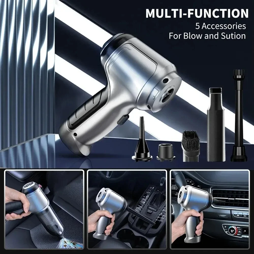 Aspirateur de voiture sans fil fort aspirateur sans fil aspiration aspirateur automatique à main maison et voiture double usage Mini aspirateur appareil