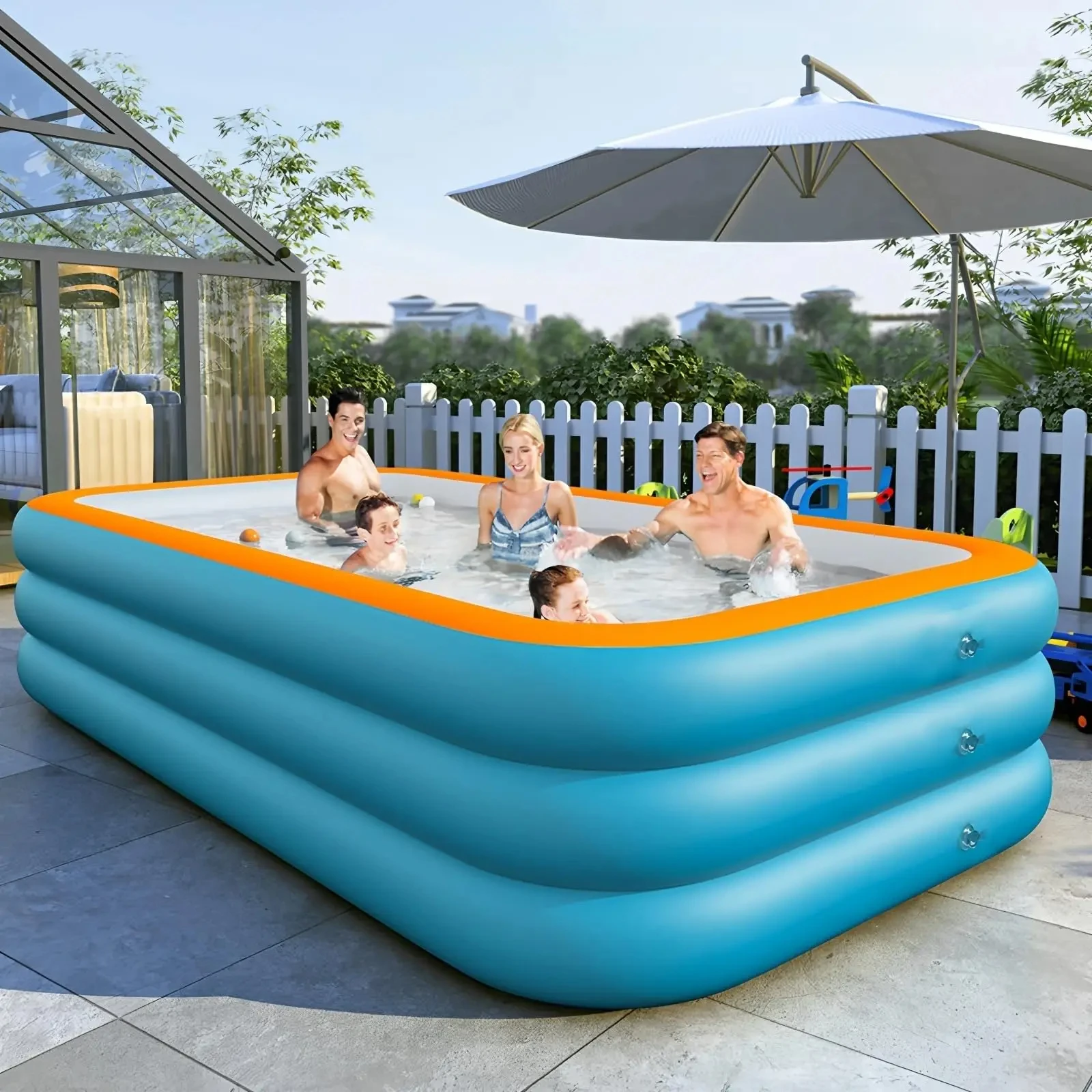 Piscine gonflable extérieure PVC baignoire jardin épaississement piscine pour adultes enfants été eau fête arrière-cour jardin