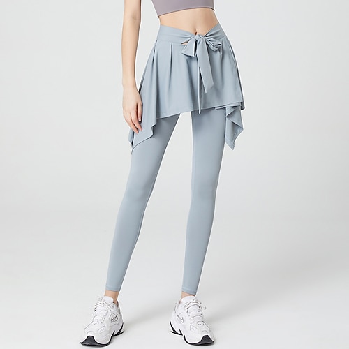 Per donna Pantaloni fitness Pantaloni da Pilates Pantaloni da yoga 2 in 1 Leggero Palestra Pilates Zumba Pantaloni Tinta unica Lilla Nero Blu Autunno Gli sport Abbigliamento sportivo Taglia piccola
