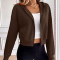Per donna Felpa con cappuccio e zip Giacca con cappuccio Tasca con cerniera Manica Lunga Top Athleisure Autunno Antivento abbigliamento sportivo Abbigliamento sportivo Tinta unita Bianco Giallo Blu