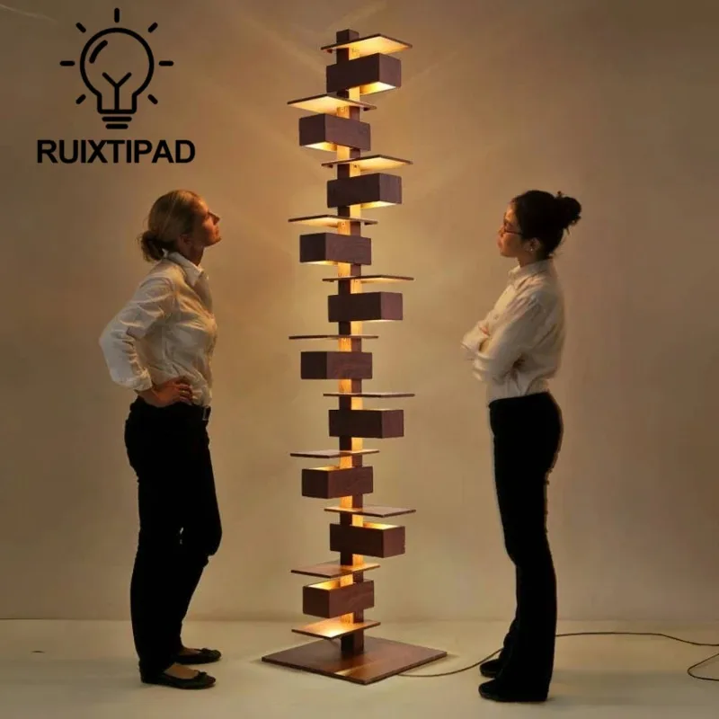 Taliesin Designer-Stehlampen, nordisches Holz, Wohnzimmer, Schlafzimmer, Hotels, Villen, Dekor, künstlerische Standard-Innenbeleuchtung