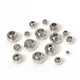 100 pezzi 304 perline distanziatrici sciolte in acciaio inossidabile perline a sfera con foro grande per bracciali collana creazione di gioielli componenti fai da te