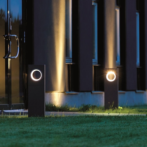 Lampada da esterno a LED, moderna, da parete, luce bianca calda, alimentazione elettrica, illuminazione da giardino, luci da giardino, giardino, villa, percorso, campeggio, 60 cm, 110-240 V.