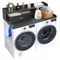SucceBuy Washer Dryer Countertop w/ Drawer Shelf Wooden Washer and Dryer Countertop Laundry Topper for Laundry Room Organization