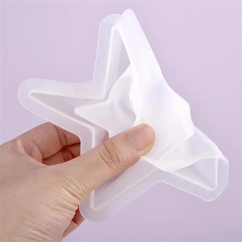 Hohl Pentagramm Silikon Form DIY Epoxidharz Hohl S/M/L Pentagramm Ornament Form Weihnachten Baum Dekor Anhänger Hause tisch Form Image