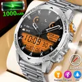 LIGE Smart Watch Uomo 1000mAh Standby lungo Smartwatch esterno Uomo Torcia a LED Impermeabile Frequenza cardiaca Sport Chiamata BT Smartwatch