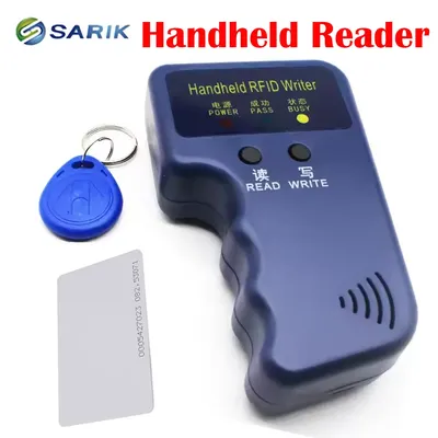 Handheld 125Khz RFID Card Reader HID Smart Chip Key Writer EM4100 Clone Duplicator T5577 EM4305 Badge Token Copier Programmer