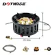 Fornello da campeggio a 9 core da 21000 W Bruciatore a gas ad alta potenza Forte potere di fuoco Bruciatore turistico portatile Bruciatore per stufa antivento per esterni