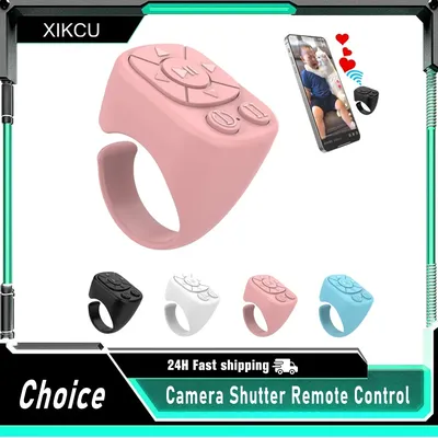 Remote Control Is Suitable for iPhone iPad Bluetooth Page Turning Ring Roller Both Camera Remote Control Function Compatible