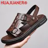 Sommer Outdoor Herren Hausschuhe Leder Herren Strandsandalen Hochwertige Schuhe Ledersandalen für Herren 2025, neue Herren-Wanderschuhe