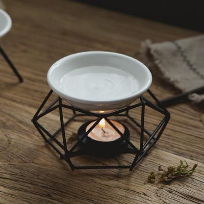 1 Set Ceramic Tealight Candle Holder - Fragrant Essential Oil Diffuser Aroma-Rich Candle Oil Warmer Gentle Tea Light Wax Melt Warmer - Unique Birds Nest Design Durable Metal Construction Perfect f