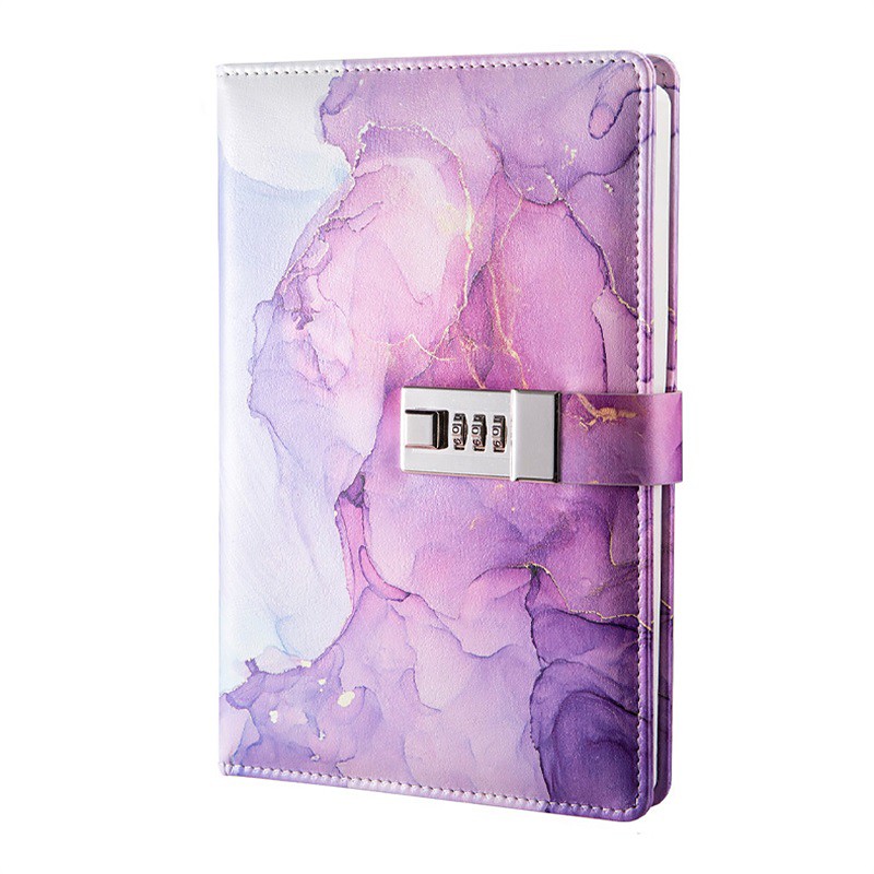 A5 180 Pages Retro Password Book with Lock, Creative Handcrafted Journal, Thickened Paper, Student Notepad Binder, Back to School Gift, Stationery Notebook